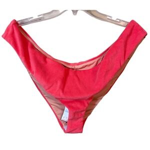 J Crew Coral Mid Rise High Cut Bikini Bottoms - Size 3X‎ NWT
